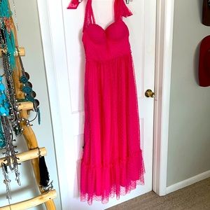 Hot pink bustiers dress